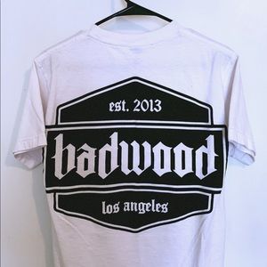 Badwood Shield Tee Unisex White Small